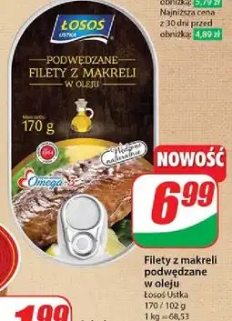 Dino Filety z makreli podwędzane w oleju Łosoś Ustka oferta