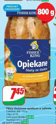 Dino Filety śledziowe opiekane w zalewie octowej Fisher King oferta