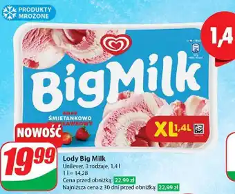 Dino Lody truskawka Algida Big Milk oferta