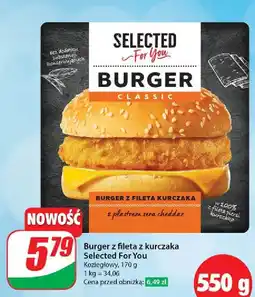 Dino Burger classic filet z kurczaka i cheddar Selected For You oferta