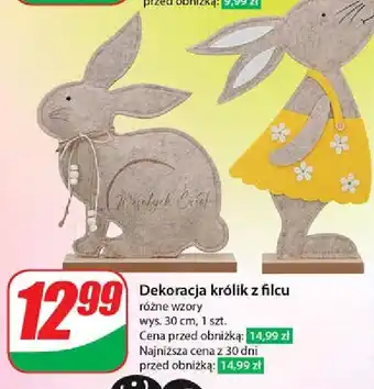 Dino Dekoracja królik na filcu oferta