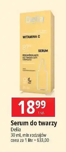 E.Leclerc Serum do twarzy z witaminą c 87% Delia Cosmetics oferta