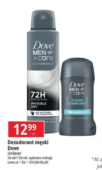 E.Leclerc Dezodorant invisible dry Dove Men+Care oferta