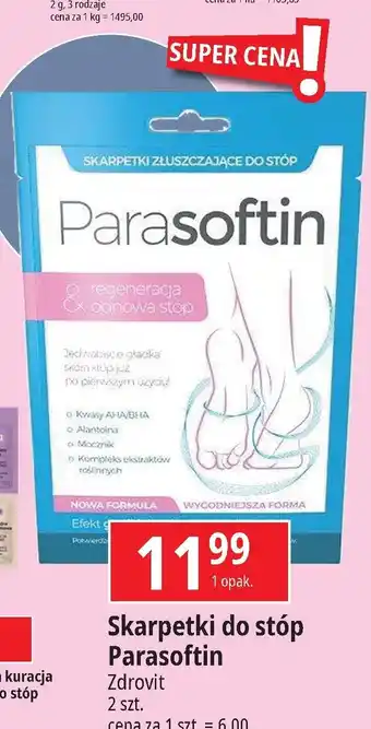 E.Leclerc Skarpetki złuszczające Parasoftin oferta