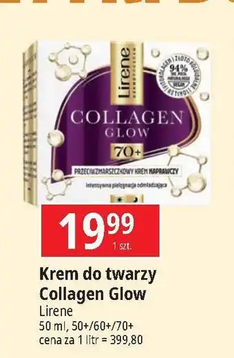 E.Leclerc Przeciwzmarszczkowy krem naprawczy 70+ Lirene Collagen Glow oferta