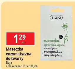 E.Leclerc Maseczka enzymatyczna z mikrogranulkami każdy rodzaj skóry ogórek mięta papaina Ziaja Ogórkowa oferta