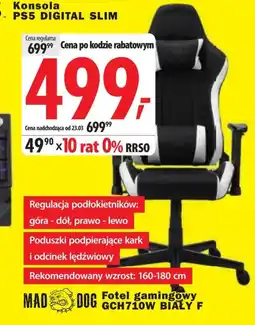 Media Expert Fotel gamingowy Mad Dog oferta