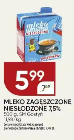 Chata Polska Mleko zagęszczone kefir niesłodzone 7,5% sm gostyń oferta