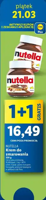 Lidl Krem czekoladowo-orzechowy Nutella oferta