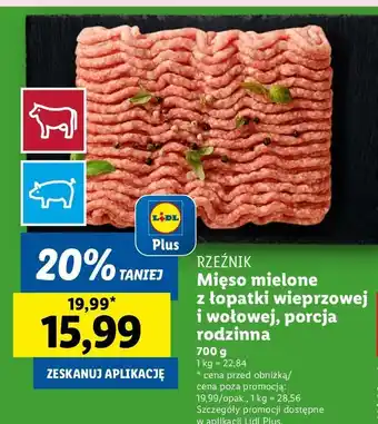 Lidl Mięso mielone z łopatki wieprzowej i wołowej Rzeźnik Codzienna Dostawa oferta