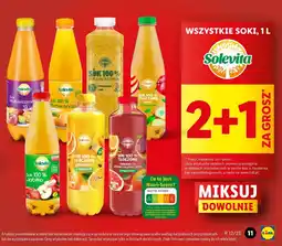 Lidl Sok 100% tłoczony pomarańcza-kiwi Solevita oferta