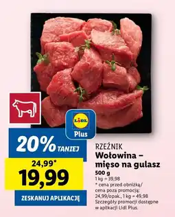 Lidl Mięso wołowe na gulasz Rzeźnik Codzienna Dostawa oferta