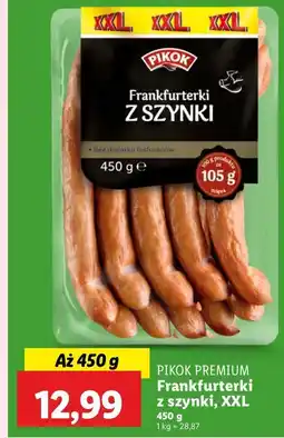 Lidl Frankfurterki z szynki Pikok oferta