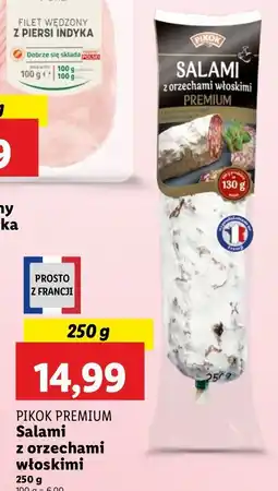 Lidl Salami suszone z orzechami włoskimi Pikok oferta