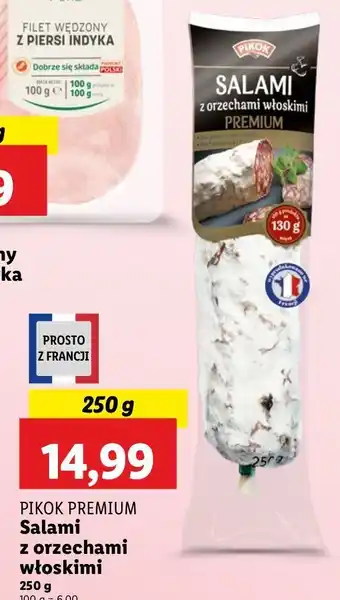 Lidl Salami suszone z orzechami włoskimi Pikok oferta