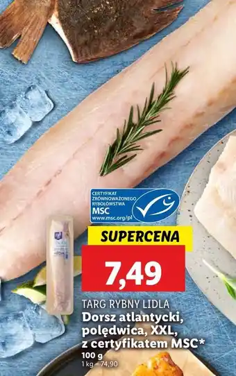 Lidl Dorsz atlantycki polędwica Targ Rybny Lidla oferta