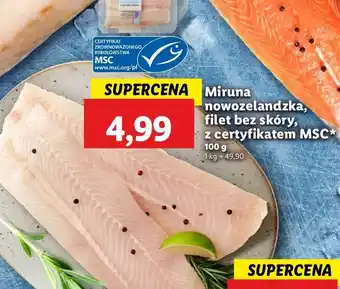 Lidl Miruna nowozelandzka filet bez skóry Targ Rybny Lidla oferta