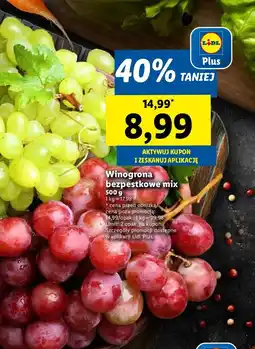 Lidl Winogrona bezpestkowe mix oferta