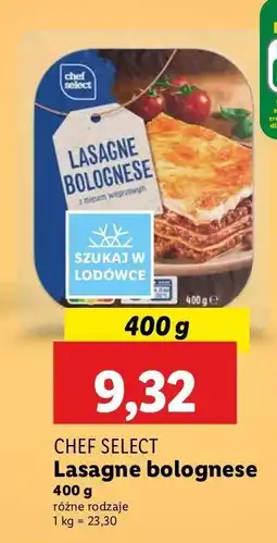 Lidl Lasagne bolognese z mięsem wieprzowym Chef Select oferta