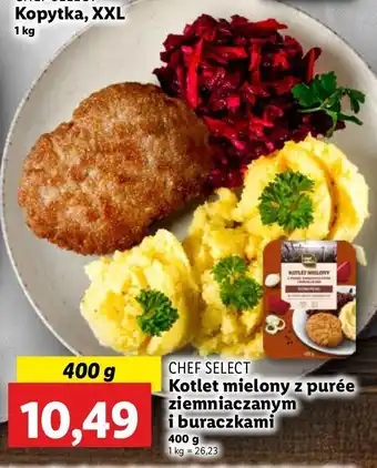 Lidl Kotlet mielony z puree ziemniaczanym i buraczkami Chef Select oferta