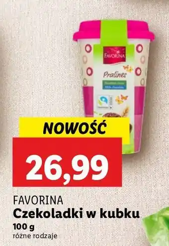 Lidl Praliny w kubku mleczne Favorina oferta