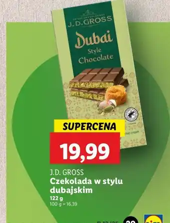 Lidl Czekolada dubajska J.d.gross oferta