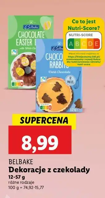 Lidl Dekoracje z czekolady rabbits Belbake oferta