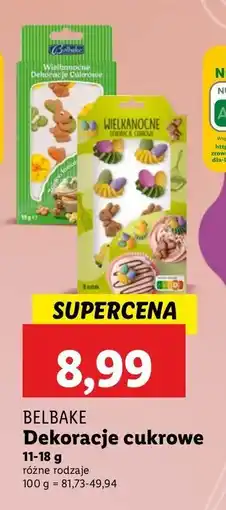 Lidl Wielkanoce dekoracje cukrowe - pisanki, kwiatki Belbake oferta