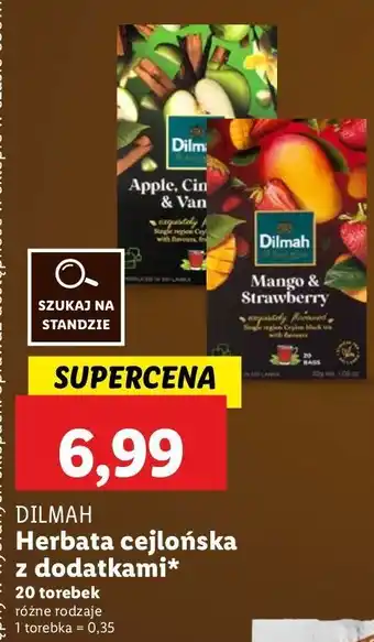 Lidl Herbata apple cinnamon & vanilla Dilmah oferta