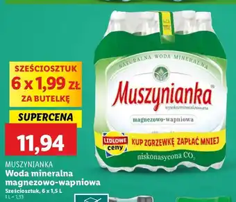 Lidl Woda niegazowana Muszynianka oferta