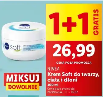 Lidl Krem do twarzy i ciała intensywnie nawilżający Nivea Soft oferta