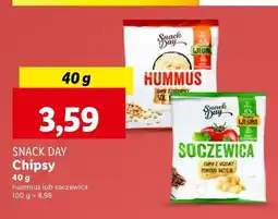 Lidl Chipsy z soczewicy o smaku pomidora i bazylii Snack Day oferta