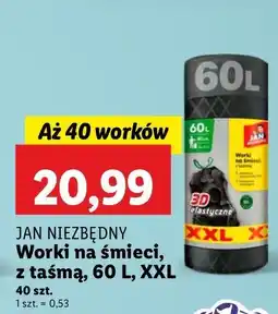 Lidl Worki na smieci 60 l Jan Niezbędny oferta