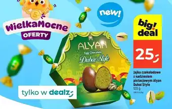 Dealz Jajka czekoladowe z nadzieniem pistacjowym Alyan oferta