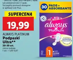 Lidl Podpaski normal Always Platinum oferta