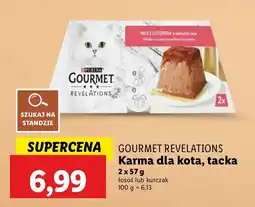 Lidl Karma dla kota mus z kurczakiem Purina Gourmet Revelations oferta