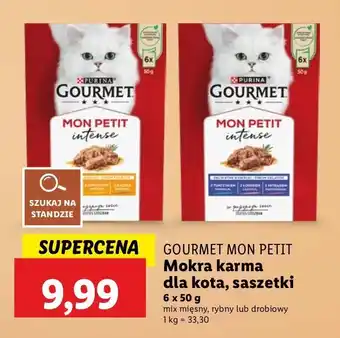 Lidl Karma dla kota kaczka + kurczak indyk Purina Gourmet Mon Petit oferta