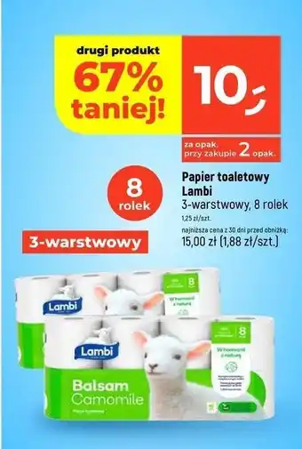 Dealz Papier toaletowy balsam camomille Lambi oferta