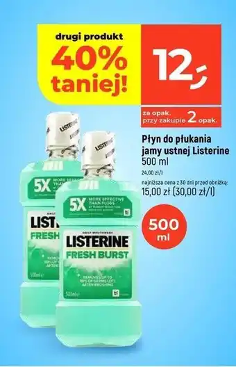 Dealz Płyn do płukania ust Listerine Fresh Burst oferta