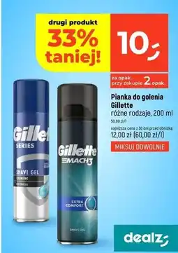 Dealz Żel do golenia cleansing with charcoal Gillette Series oferta