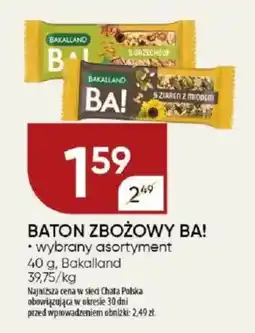 Chata Polska Baton zbożowy ba! bakalland oferta