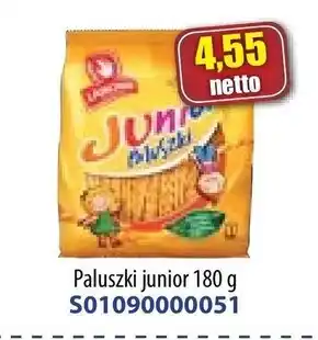 AT Lajkonik Junior Paluszki o smaku waniliowym 180 g oferta