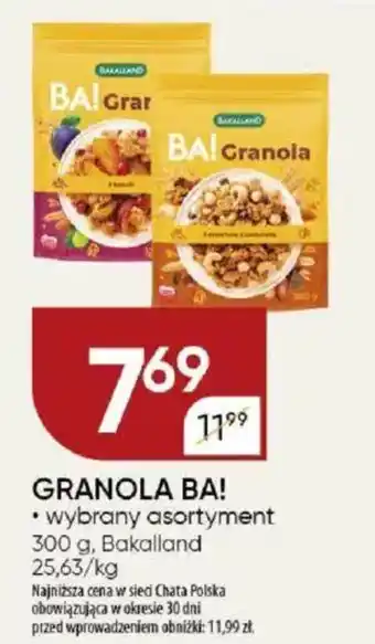 Chata Polska Granola ba! bakalland oferta