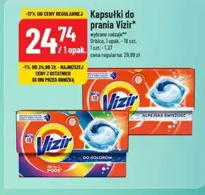 Polomarket Vizir Platinum PODS Alpine Fresh Kapsułki do prania, 18 prań oferta