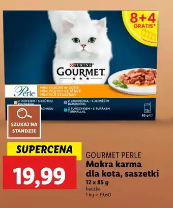 Lidl Mokra karma dla kota Gourmet perle oferta