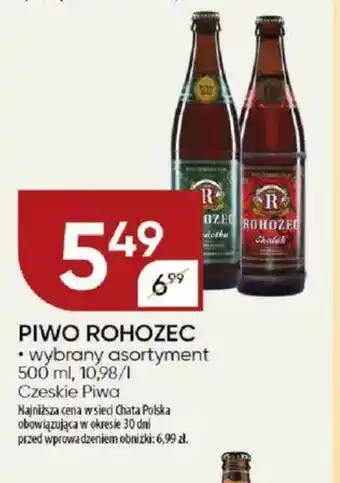 Chata Polska Piwo rohozec czeskie piwa oferta