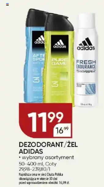 Chata Polska Dezodorant/żel adidas coty oferta