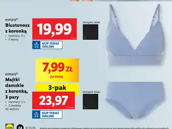 Lidl Majtki damskie Esmera z koronką oferta