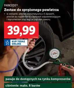 Lidl Zestaw do sprężonego powietrza Parkside oferta