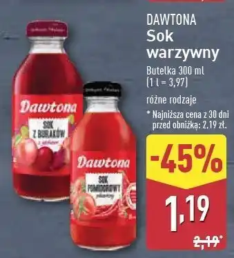 ALDI Sok z buraków jabłkiem Dawtona oferta